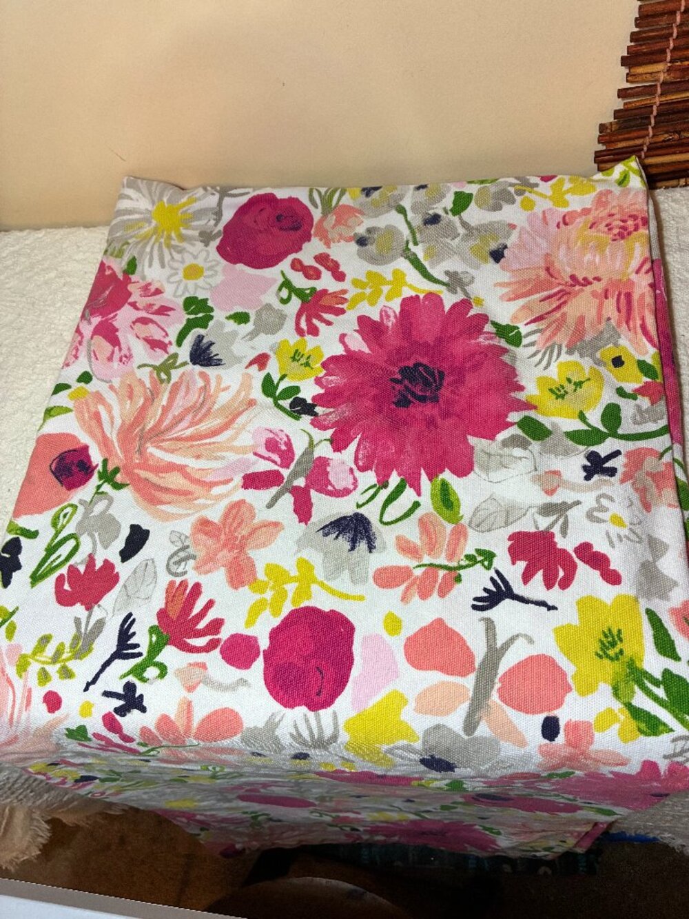 Kate Spade Dahlia Floral Cotton Shower Curtain 72x72 Dopamine Decor Vibrant